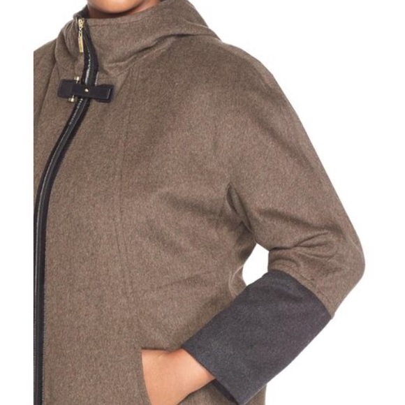 Ellen Tracy hooded double face swing coat - Picture 2 of 6